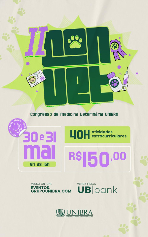 Detalhes do curso II CONVET - Congresso de Medicina Veterinária UNIBRA