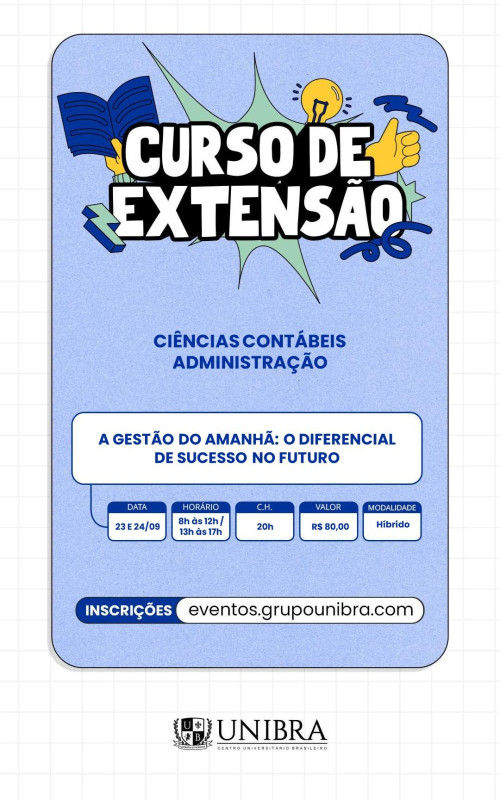 Detalhes do curso A GESTÃO DO AMANHÃ: O DIFERENCIAL DE SUCESSO NO FUTURO