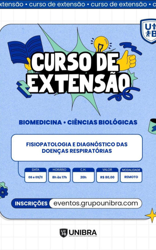 Detalhes do curso FISIOPATOLOGIA E DIAGNÓSTICO DAS DOENÇAS RESPIRATÓRIAS