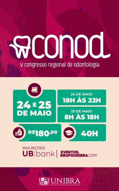 Detalhes do curso CONOD - Congresso Regional de Odontologia UNIBRA 